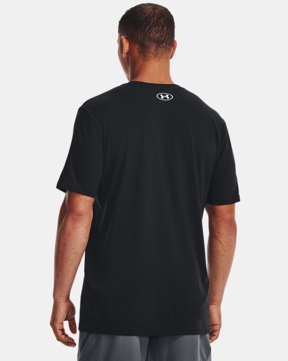 T-shirt à manches courtes UA Camo Chest Stripe pour homme, Black, pdpMainDesktop image number 1